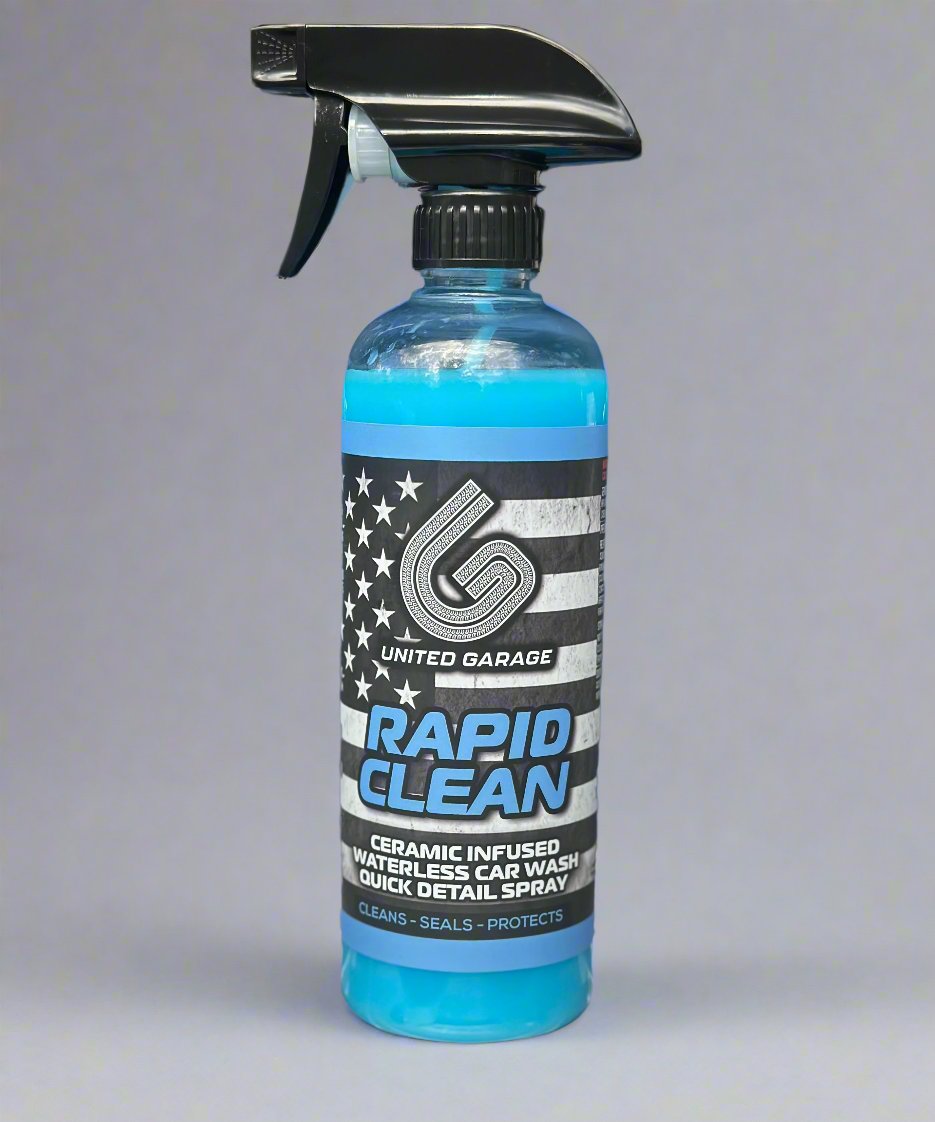 RAPID CLEAN Ceramic Infused Waterless Car Wash & Quick Detailer Spray 16oz. Bottle