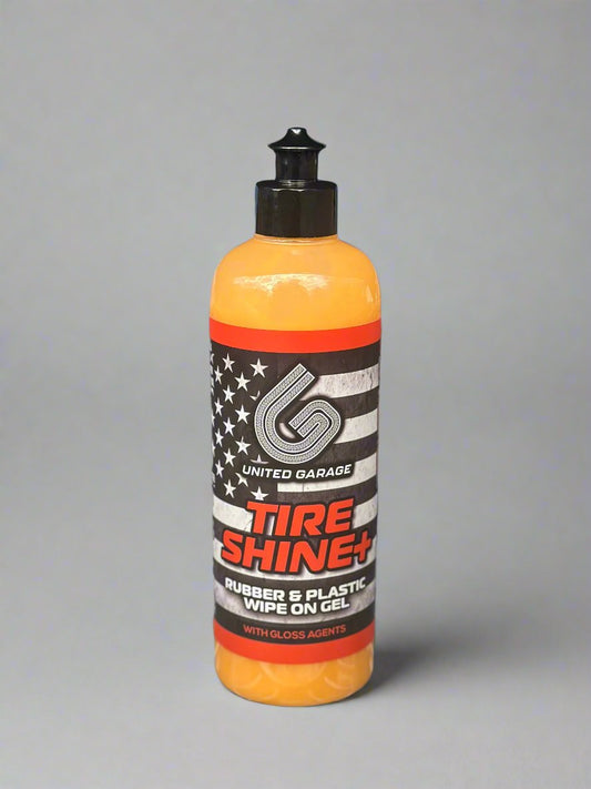 Tire Shine+ Rubber & Plastic wipe on Gel 16 oz. Bottle