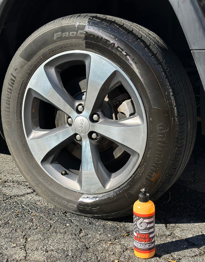 Tire Shine+ Rubber & Plastic wipe on Gel 16 oz. Bottle